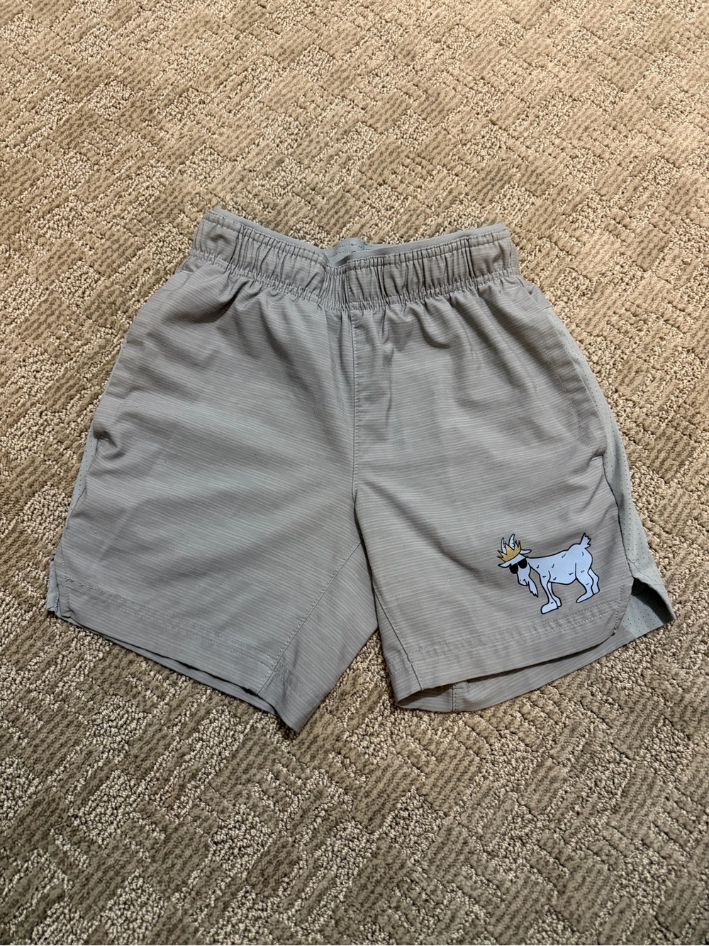 Boys Grey GOAT USA shorts size YM
